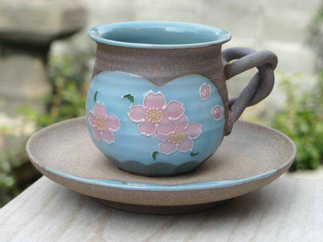 京焼 清水焼 焼締桜 コーヒーセット : 松韻堂 Yahoo!店 - 通販 - Yahoo