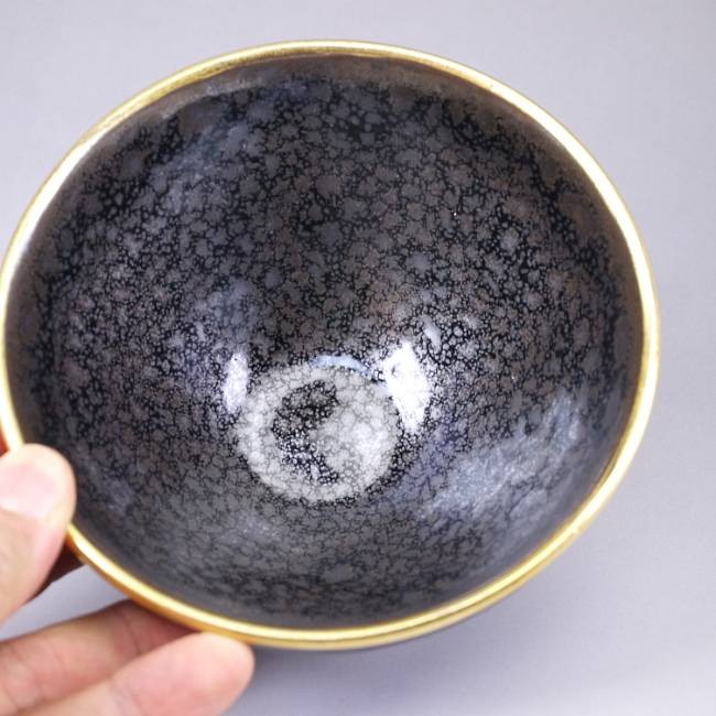 京焼 清水焼 金 油滴天目茶碗 定一 : 松韻堂 Yahoo!店 - 通販 - Yahoo