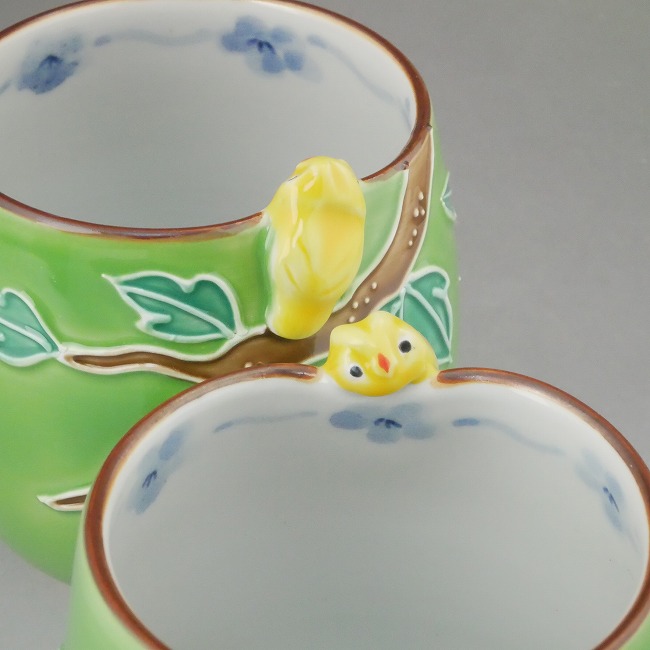 京焼 清水焼 黄ふくろう湯呑 昇峰 小単品 : 松韻堂 Yahoo!店 - 通販