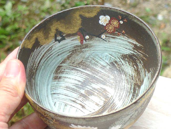 京焼 清水焼 吉祥鶴抹茶茶碗 八幡 : 松韻堂 Yahoo!店 - 通販
