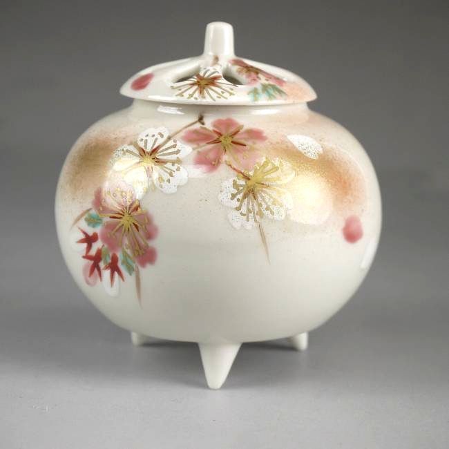 香炉  清水焼 桜 香枦 京焼 清水焼 淡彩桜香炉 香菊 : 松韻堂 Yahoo!店 - 通販 - Yahoo