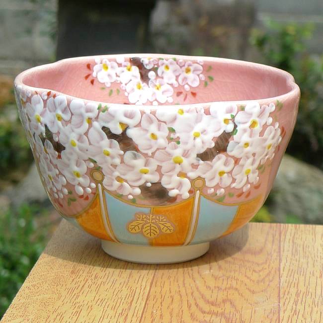 京焼 清水焼 醍醐さくら抹茶茶碗 剛 : 松韻堂 Yahoo!店 - 通販 - Yahoo