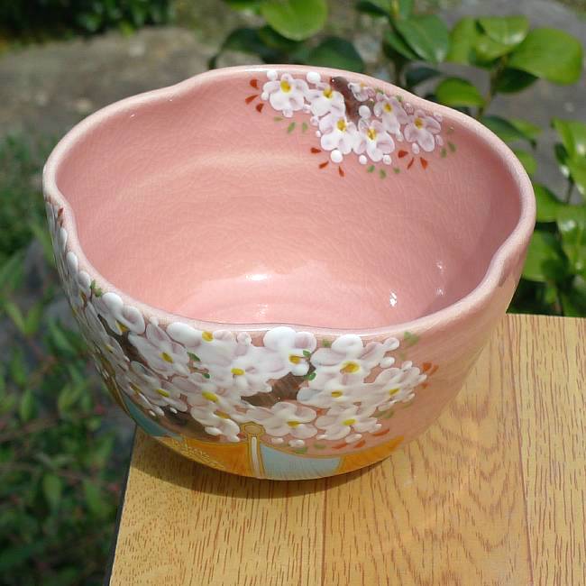 京焼 清水焼 醍醐さくら抹茶茶碗 剛 : 松韻堂 Yahoo!店 - 通販 - Yahoo