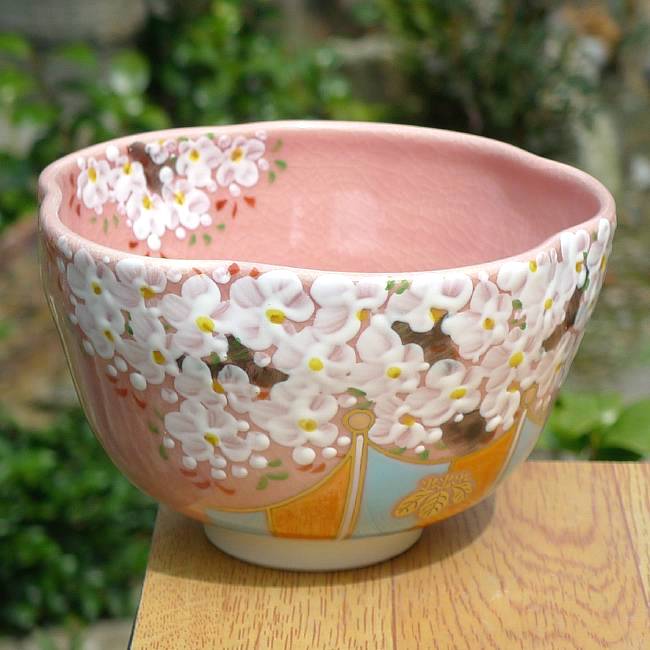 京焼 清水焼 醍醐さくら抹茶茶碗 剛 : 松韻堂 Yahoo!店 - 通販 - Yahoo