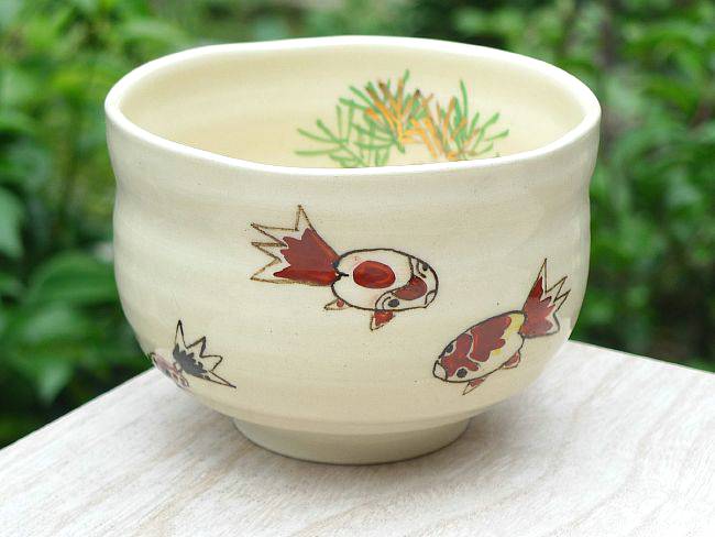 京焼　与し三作　浅見与し三　京都　粉引　片口　茶碗　木箱入　茶道　茶道具 京焼 与し三作 浅見与し三 京都 粉引 片口 茶碗 木