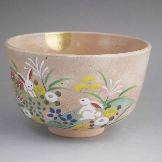 京焼 清水焼 抹茶碗 うさぎと秋草 亨 : 松韻堂 Yahoo!店 - 通販