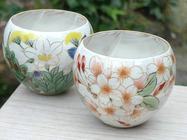京焼 清水焼 花変わりお茶呑み茶碗揃え 陶あん : 松韻堂 Yahoo!店