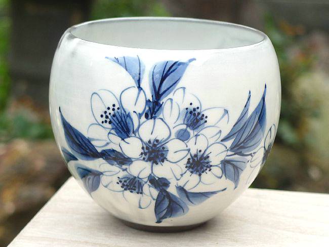 京焼 清水焼 桜染付玉湯呑 陶あん 単品 : 松韻堂 Yahoo!店 - 通販