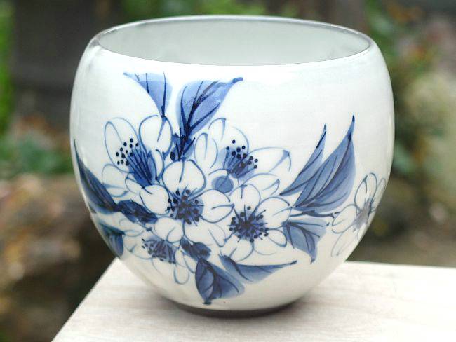 京焼・陶あん♣皿・玉湯飲み 京焼 清水焼 桜染付玉湯呑 陶あん 単品 : 松韻堂 Yahoo!店 - 通販