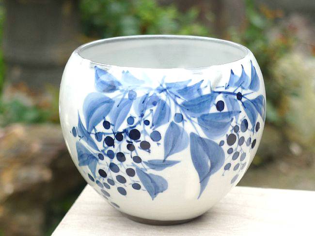京焼 清水焼 南天染付玉湯呑 陶あん 単品 : 松韻堂 Yahoo!店 - 通販