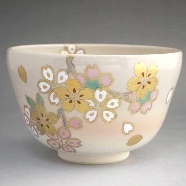 京焼 清水焼 金彩桜抹茶茶碗 香菊 : 松韻堂 Yahoo!店 - 通販 - Yahoo