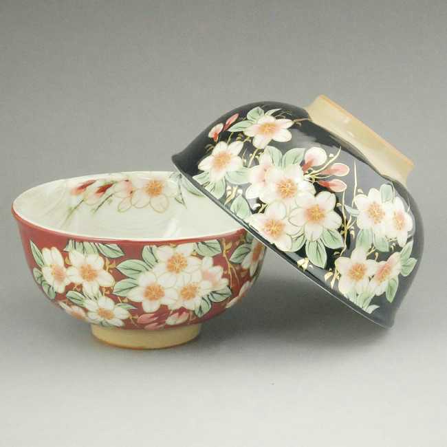 最終値下げ　新品　とうあん窯　しだれ桜　飯碗　黒　清水焼　京都　プレゼント 京焼 清水焼 しだれ桜夫婦茶碗 陶あんの説明 - 通販 - Yahoo!ショッピング