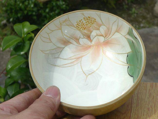 京焼 清水焼 清水焼 月下美人ご飯茶碗 陶あん 大 : 松韻堂 Yahoo!店