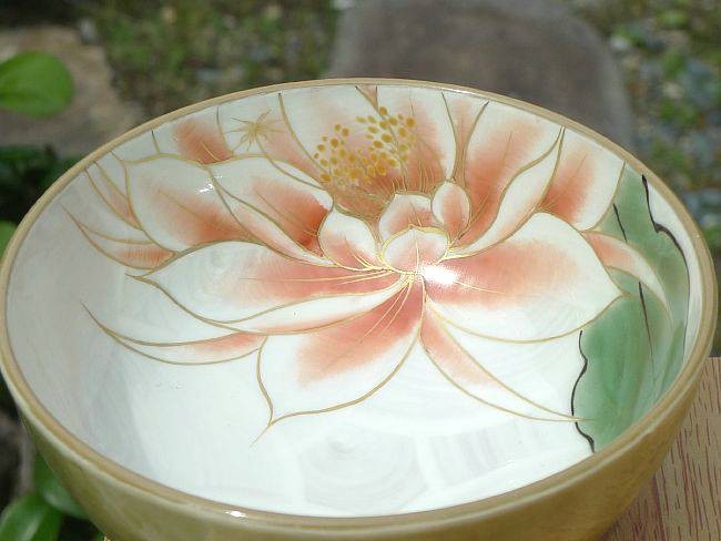 京焼 清水焼 清水焼 月下美人ご飯茶碗 陶あん 小 : 松韻堂 Yahoo!店