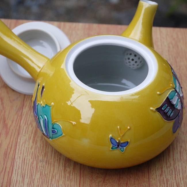 香炉　黄交趾丸紋香爐　洸春窯　京焼　清水焼 香炉 黄交趾丸紋香爐 洸春窯 京焼 清水焼 京都 清水焼 洸春