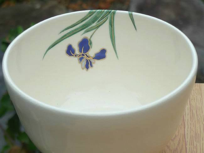 【茶道具】清水焼　色絵茶碗　A494 茶道具 京焼 清水焼 茶碗 抹茶茶碗 色絵 桜紅葉 秋 抹茶 陶芸 陶
