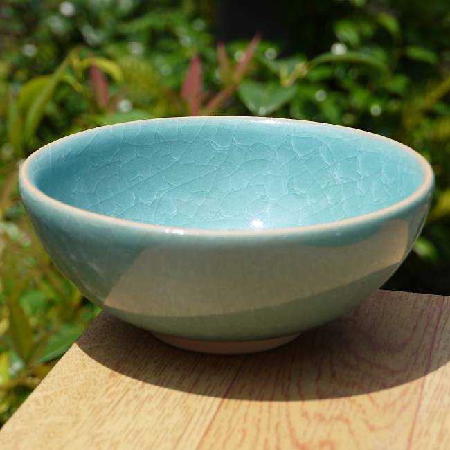 京焼 清水焼 青磁ご飯茶碗 陶仙 浅型 大 : 松韻堂 Yahoo!店 - 通販