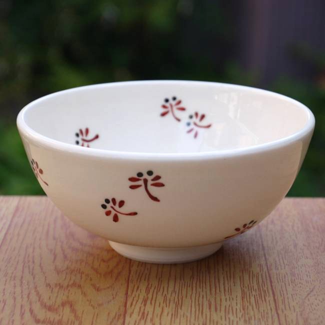 京焼 清水焼 色絵赤トンボご飯茶碗 小 磁器 : 松韻堂 Yahoo!店 - 通販