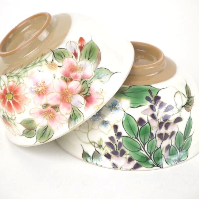 京焼 清水焼 清水焼 花うつろい夫婦茶碗 陶あん : 松韻堂 Yahoo!店