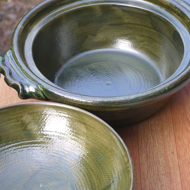 京焼 清水焼 緑釉土鍋 八号 陶あん : 松韻堂 Yahoo!店 - 通販 - Yahoo