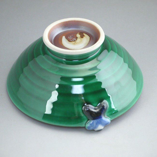 京焼 清水焼 緑交趾一閑人小茶碗 昇峰 : 松韻堂 Yahoo!店 - 通販