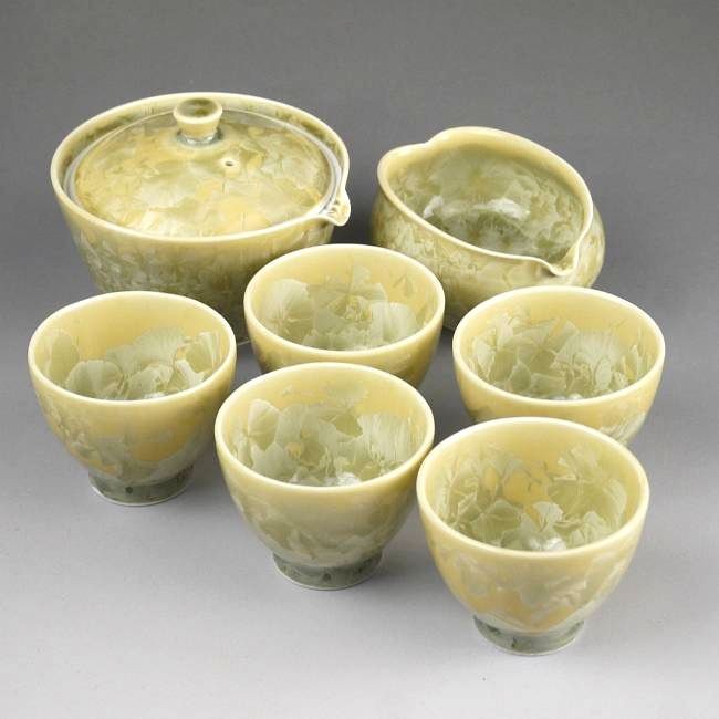 京焼 清水焼 花結晶小茶器揃 黄 陶あん 小 : 松韻堂 Yahoo!店 - 通販
