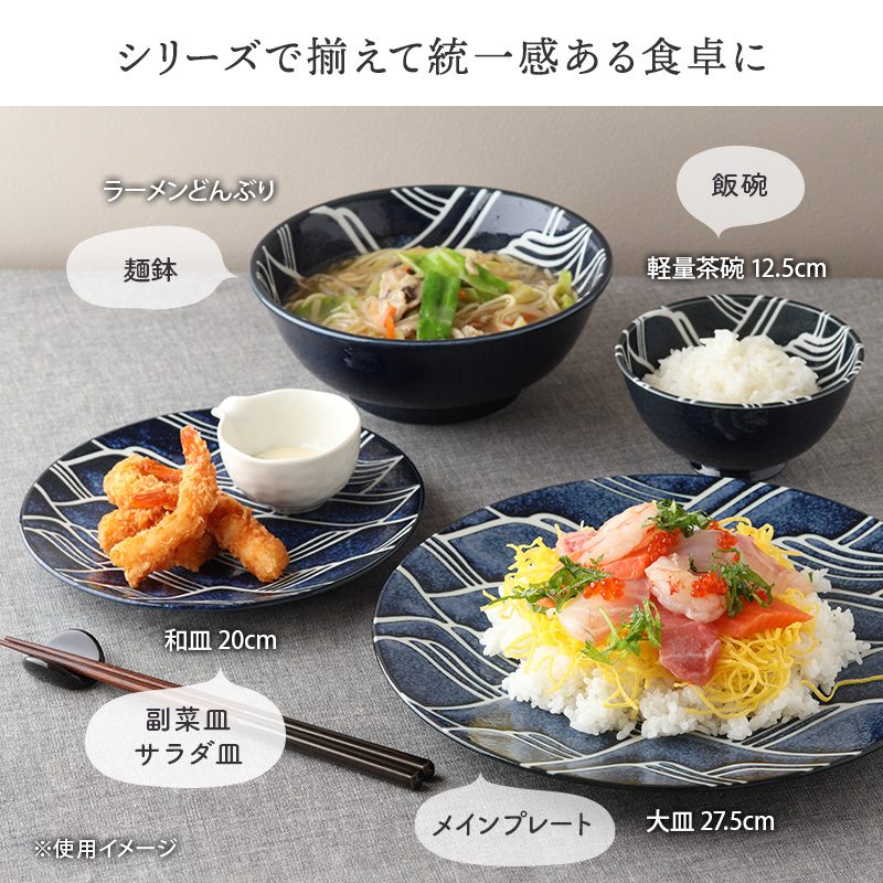 和皿 20cm グレートウェーブ 光琳波