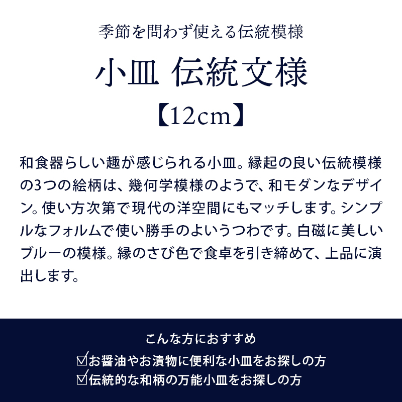 小皿　12cm　伝統文様