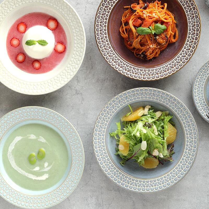 リムスープ皿 23.5cm レース柄