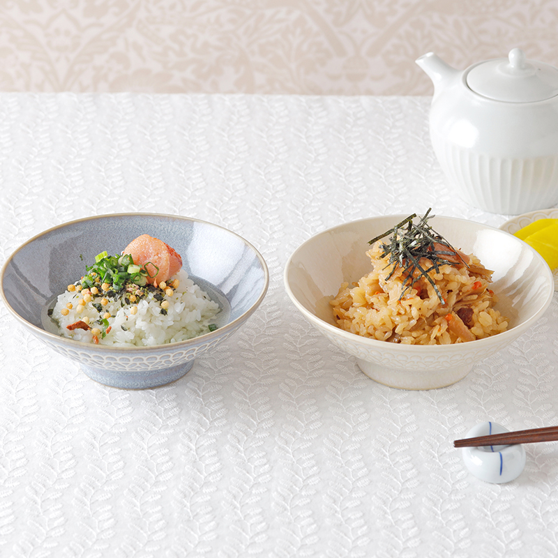 平茶碗 15cm レース柄 お茶碗 茶碗 茶わん ご飯茶碗 飯碗 食器 ライス
