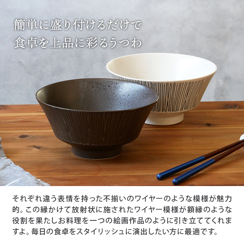 ラーメンどんぶり 18cm Rim wire 