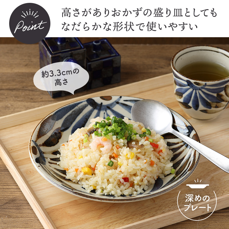 パスタ・カレー皿 20cm 民彩 陶器