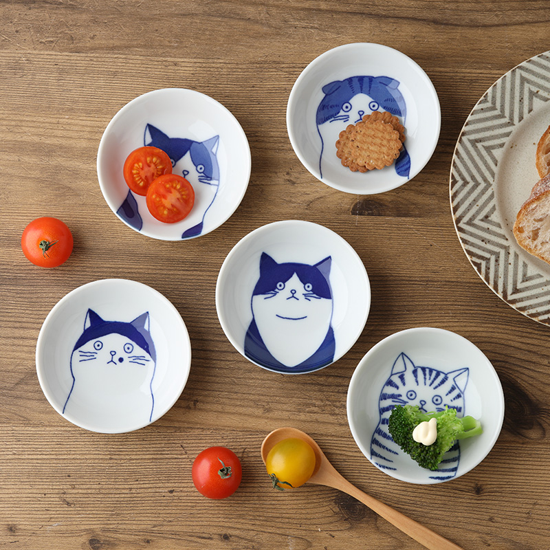 豆小鉢 9cm 猫 SHICHITA