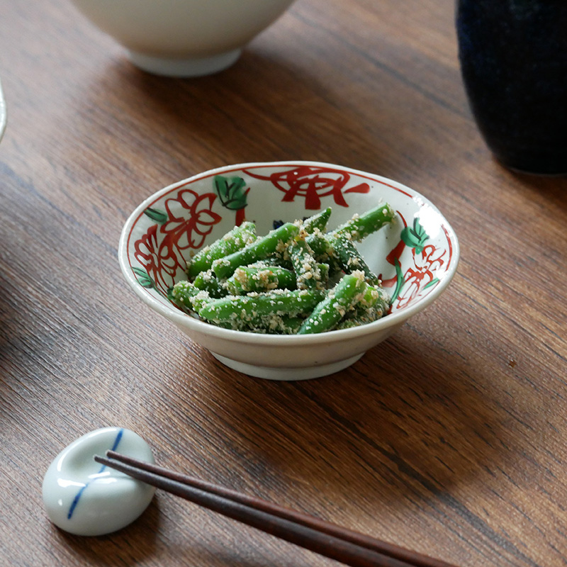 小鉢 11cm 粉引 手描き赤絵 和食器 ボウル 鉢 お皿 皿 食器 サラダ