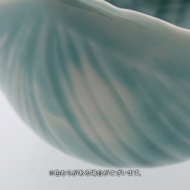 笹舟小付 10.5cm 青磁 美濃焼 質感のアップ