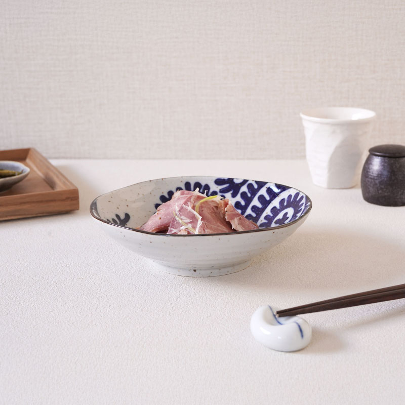 浅鉢 17cm 太タコ唐草