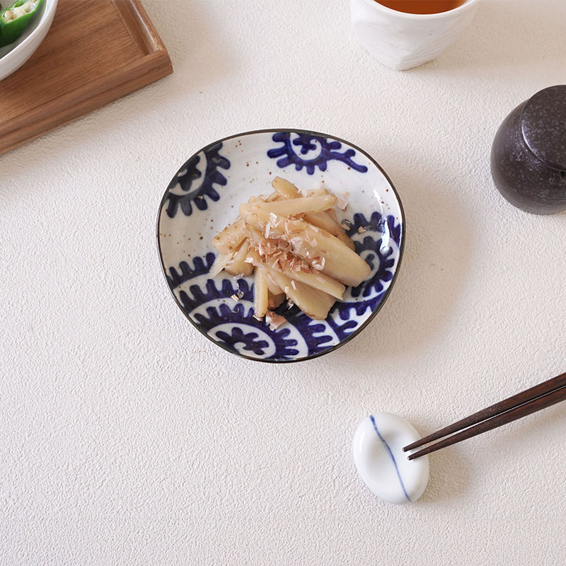 三角皿 12cm 太タコ唐草