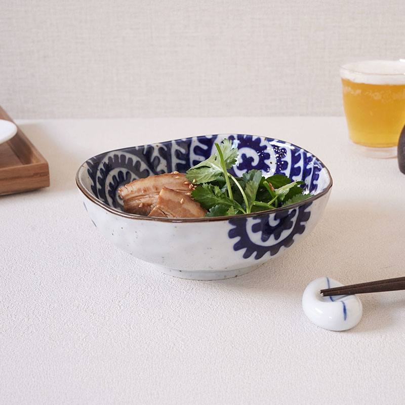 三角中鉢 16.7cm 太タコ唐草