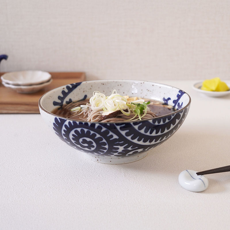 麺鉢 21.5cm 太タコ唐草