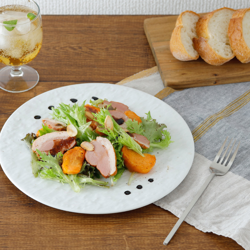 フラットプレート 25cm スレート調 ホワイト プレート お皿 皿 食器 洋食器