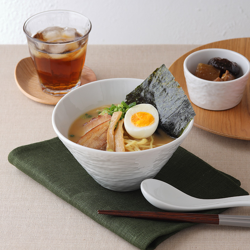 台形ボウル M 16cm スレート調 ホワイト