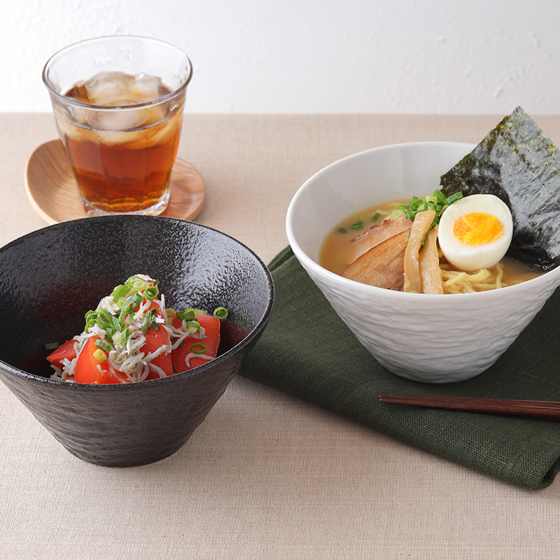 台形ボウル M 16cm スレート調 ホワイト