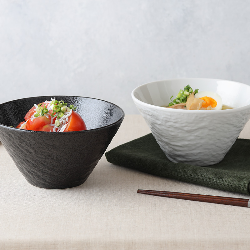 台形ボウル M 16cm スレート調 ホワイト