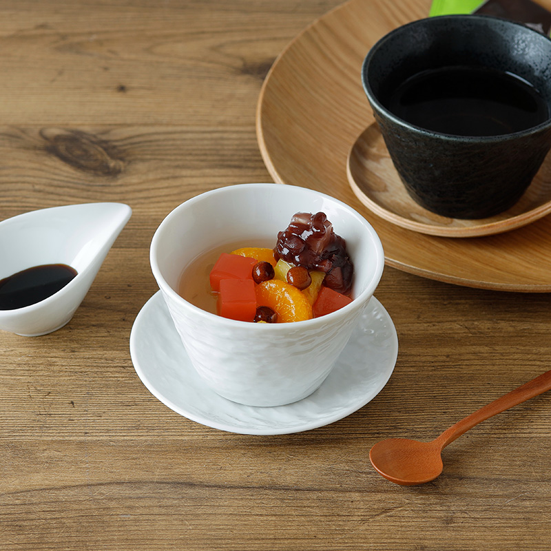 台形ボウル SS 10cm スレート調 ホワイト