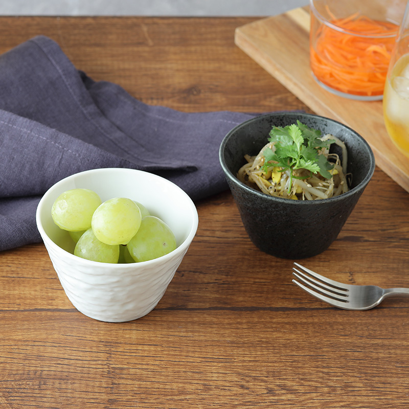 台形ボウル SS 10cm スレート調 ホワイト