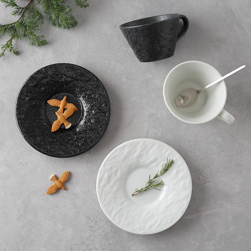 ソーサー 15cm スレート調 ホワイト