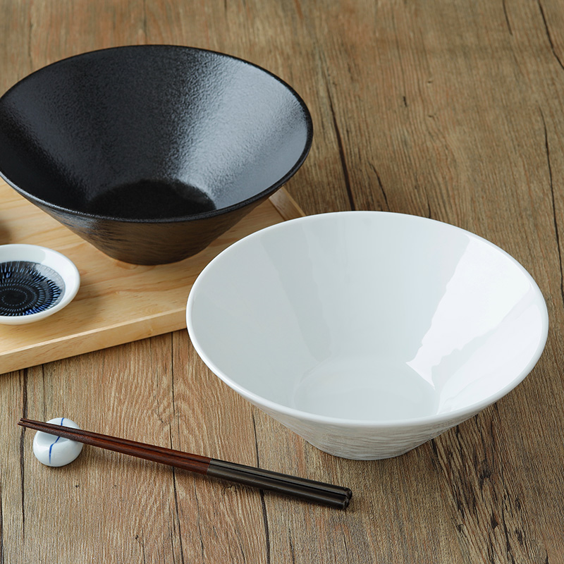 台形盛り鉢 24cm スレート調 ブラック丼ぶり どんぶり 丼 麺鉢 ボウル