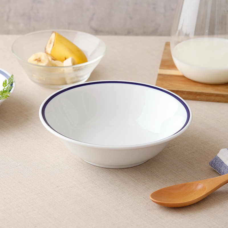 オートミール ボウル 16.5cm インディゴライン