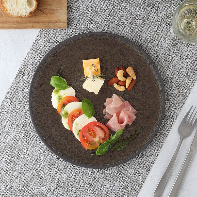 大皿（27cm径）ディナープレート ★未使用★廃番品 フラットプレート 中 25cm ゴールドブループレート お皿 皿 大皿 和