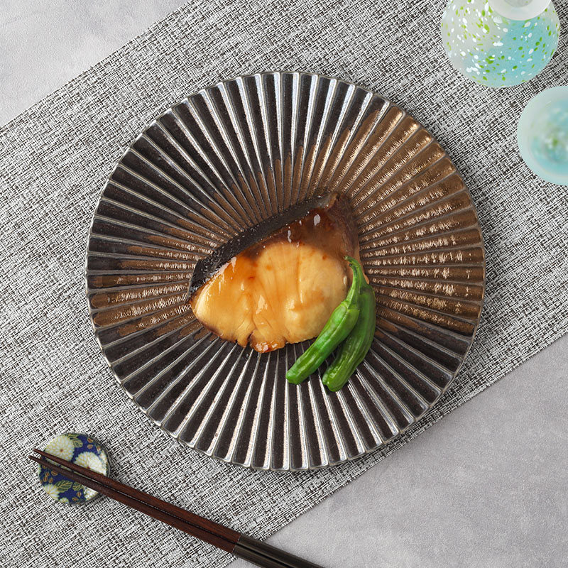 大皿 24cm 金吹き Mum